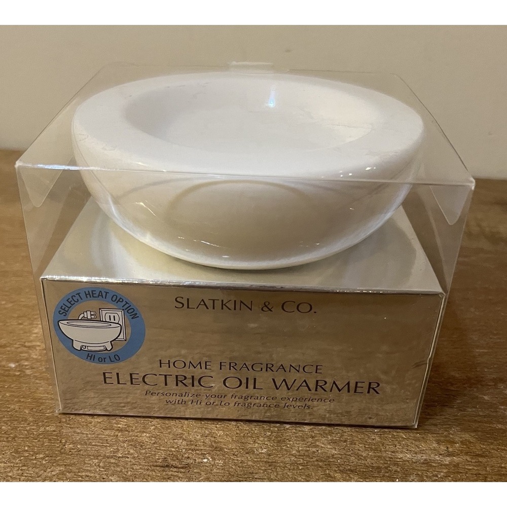 NEW Bath & Body Works Slatkin & Co. Electric Oil Warmer White Ceramic in Box